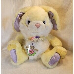 Fairview Happy Springtime Bunny Medium Yellow Plush Stuffed Animal Easter